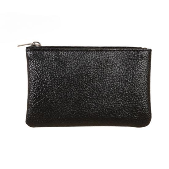 Women Wallet Portable Mini Short Lychee Pattern Faux Leather Cards Holder Smooth Zipper Slim Wallet ARI
