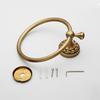Brushed Bronze Brass Towel Ring Oval Contemporary Bathroom Hand Towel Holder Wall Mounted,Antique Brass Finish Towel Rack EL80A
