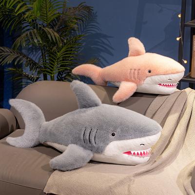 Cute Shark Baby Plush Toy Doll Simulation Aquarium Shark Doll Long Throw Pillow Children'S Birthday Gift