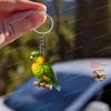 Cute Parrot 2D Acrylic Keychain, Decorative Hanging Charm for All Events & Holidays, Ideal Gift Choice