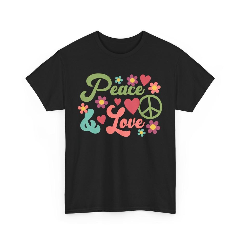 

Peace love T-Shirt | Psychedelic Hippie Tee | Groovy Vibes Shirt 4XL