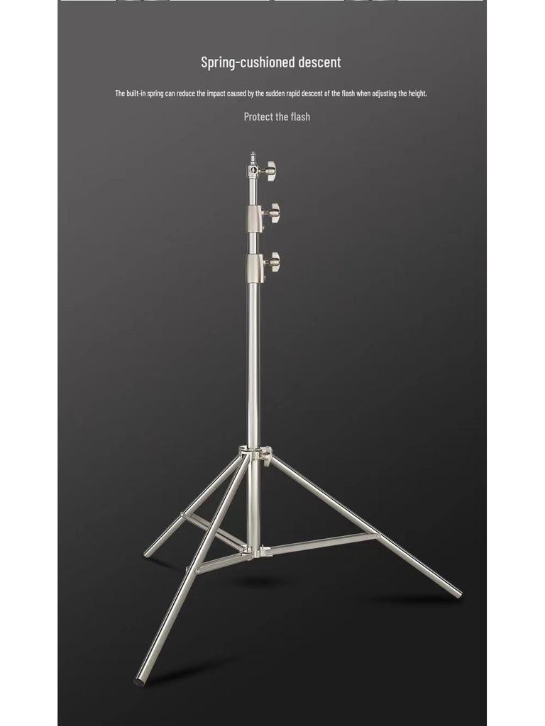 Stainless Steel 2.8m Photography Tripod with Magic Leg and Spring Stand