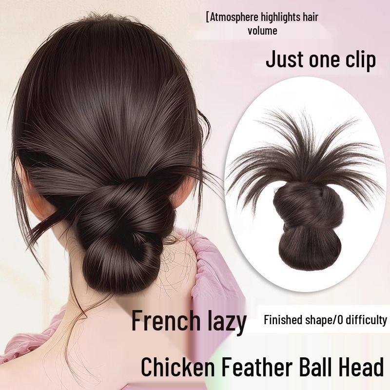 Fluffy Flower Bud Hair Tie & Clip for Easy Bun Styling