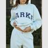 Felpa con Cappuccio da Donna a Collo Alto a Manica Lunga Vestibilità Larga Ricamo Lettere Pullover Casual