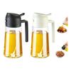Oil Bottle for Cooking, Oil Sprayer, Oil Dispenser, 2-in-1 Oil Pot, Seasoning Container, Heat-Resist