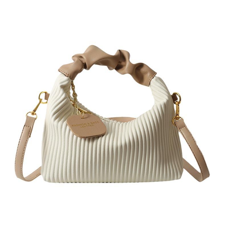Vertical Stripes Handbag 2025: Stylish and Versatile Shoulder Messenger Bag for Women.