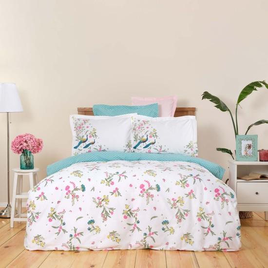 

Karaca Home Dina Green Хлопковый комплект пододеяльников для пуховых одеял