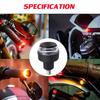 2 PCS Motorcycle Handle Bar End Light Dual Color Turn Signal Light Grip Plug Side Marker Lamp Direction Indicator Lights 12V Daytime Running Lights