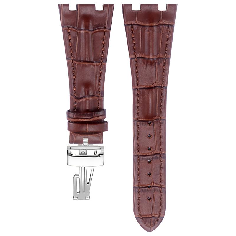 BRETA Echtes Leder Uhrenarmband für Audemars Piguet Royal Oak Offshore 15710 15703 26470 Armband für AP Faltschließe 28mm
