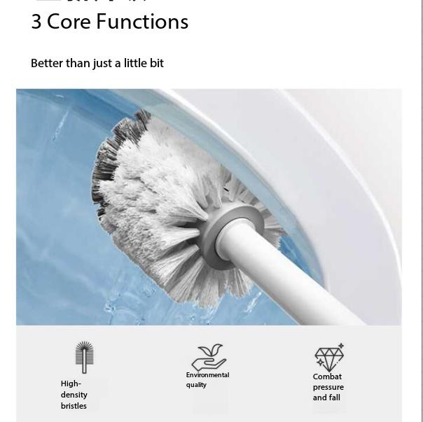 Curling Toilet Brush with No Dead Angles, Home Wall-Mounted Cleaning Brush Smart Home Improvement>>Smart Houseware