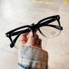 Oversized Frame Women Men Myopia Glasses Fashion Trend Near Sight Eyeglasses Diopter To -4.0 Anti Blue Light Short Sight Eyewear