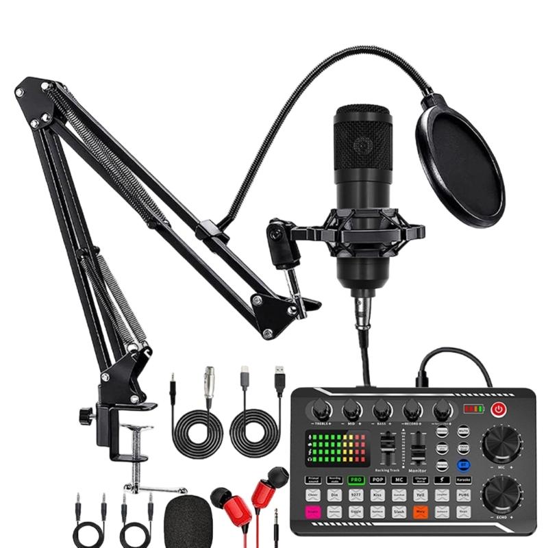 Live Sound Card Sound Mixer With Mixer Effects Voice Changer Bluetooth-compatible Mixer For Live Streaming Singing