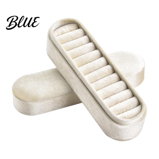 Gift Idea for Prevent Compact Multiple Slots Velvet Box Jewelry Storage Portable Organizer Box Home