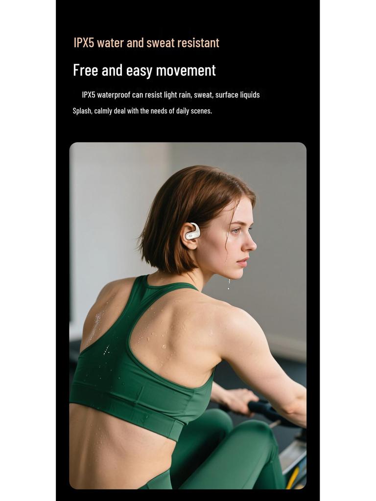 2026 New Model Open-ear Wireless Earbuds - Long Battery, Noise Cancelling, Comfortable for Sports