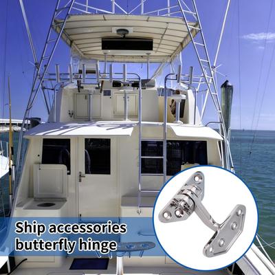 Door Hinge Marine-Grade Butterfly Design Support Exterior Door Hinge For Cabinet Gate Furniture Boat Outdoor Shed