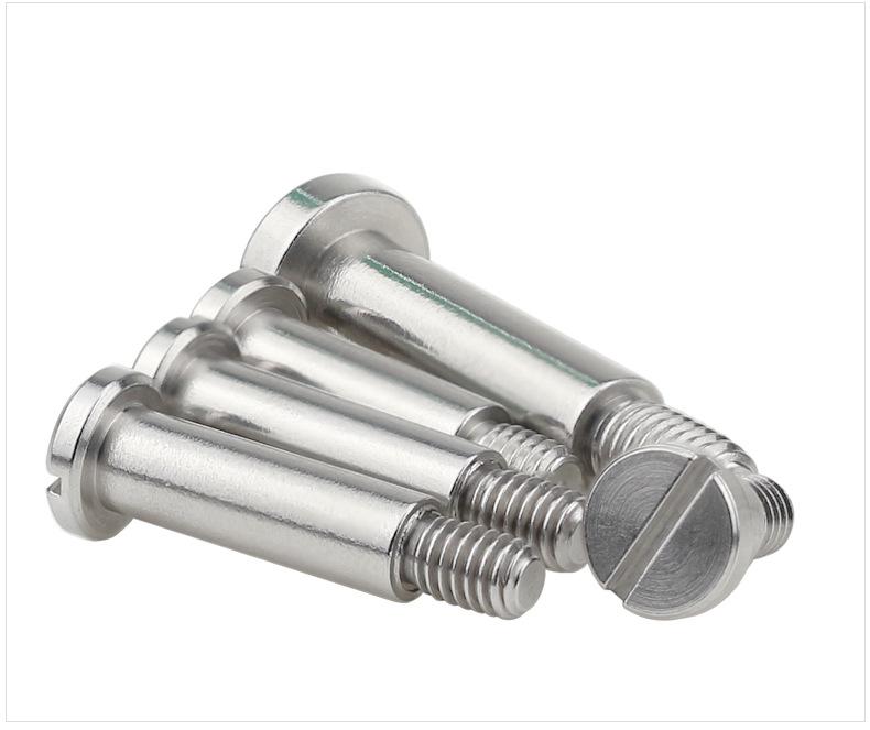 M6 D6D8 Stainless Steel Slotted Plug Screw, Half-Thread, Smooth Shank, Shoulder Limit Bolt