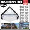 0.1mm Outdoor Transparent Tarpaulin Gazebo Pergola Window Windproof Awning Garden Plants Waterproof Canvas Rainproof Cloth