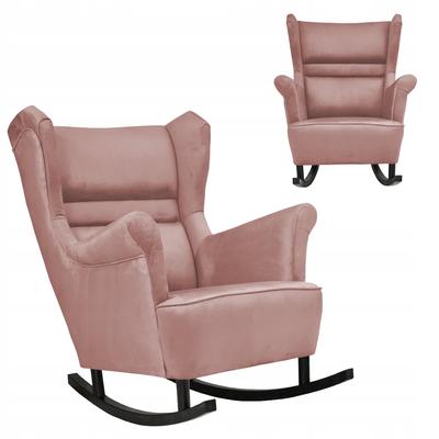 Zoja Rocking Chair, Scandinavian Family, Runners, Pink Color