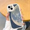 Coque de téléphone populaire style INS Lune Cuir Rigide Pour IPhone 16 15 14 13 12 Mini 11 14 Pro Max Xs X Xr 7 8 Plus Fundas