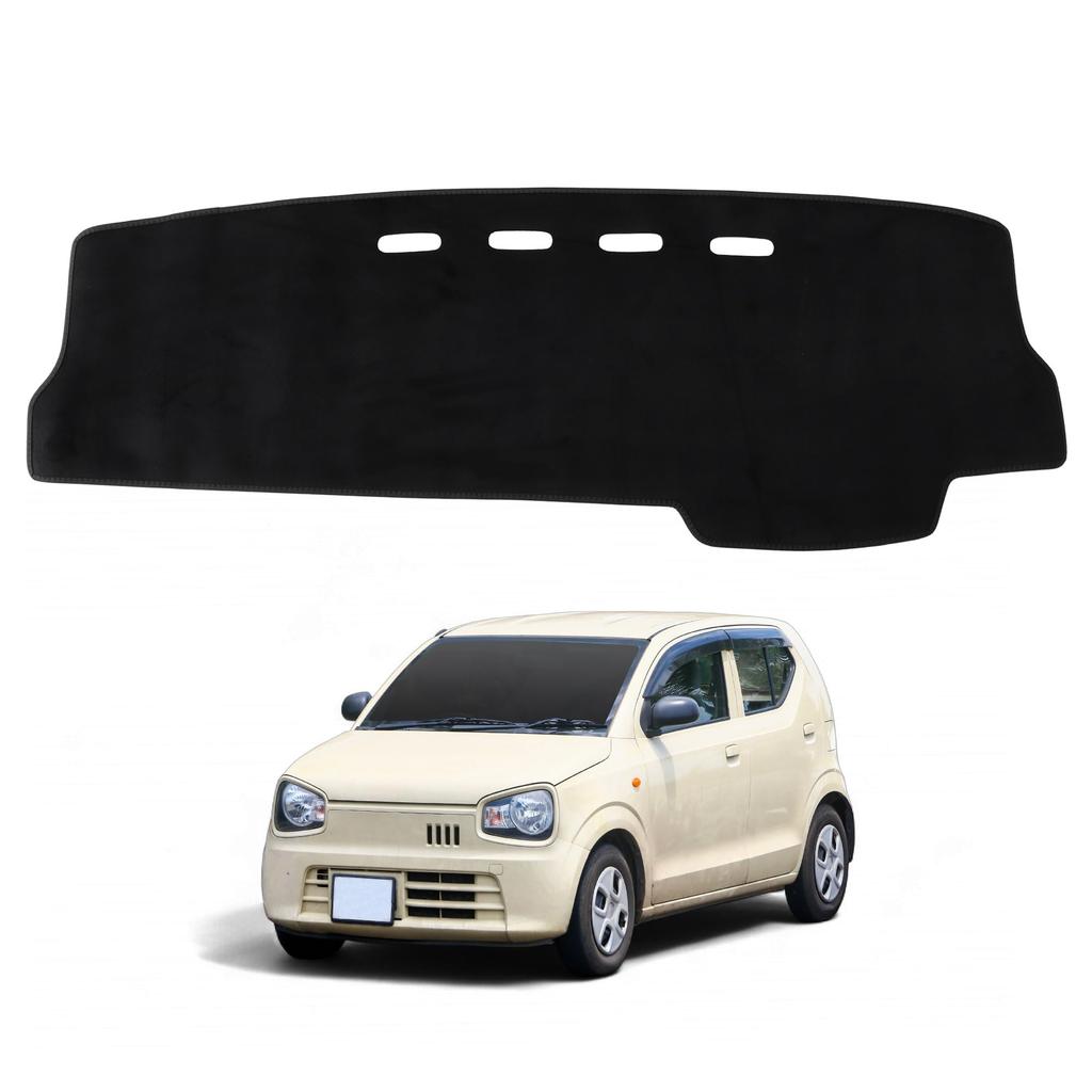 FUELHOOD Kompatibel mit Suzuki Alto Armaturenbrett Innenraum Reduziert Schützt Vor Verhindert Schutz-Armaturenbrett Auto-Innenraum Schwarz Matt/Abdeckung,