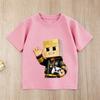 Children Roblox Game Print Tshirt Black Short Sleeve Casual Tee for Boys Girls