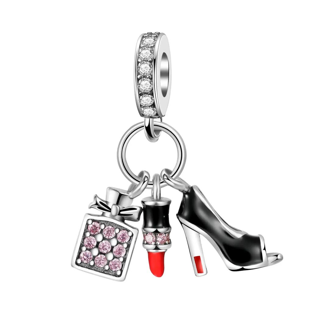 copper Fashion High Heels Lipstick Dress Perfume Bottle Life Collection Charm Bead Charms Bead Charms Compatible With Pandora Authentic Bracelets Do I