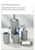 Bathroom Essentials: 6-Piece Set with Toothbrush Holder, Soap Dish, Toilet Brush, and Trash Can