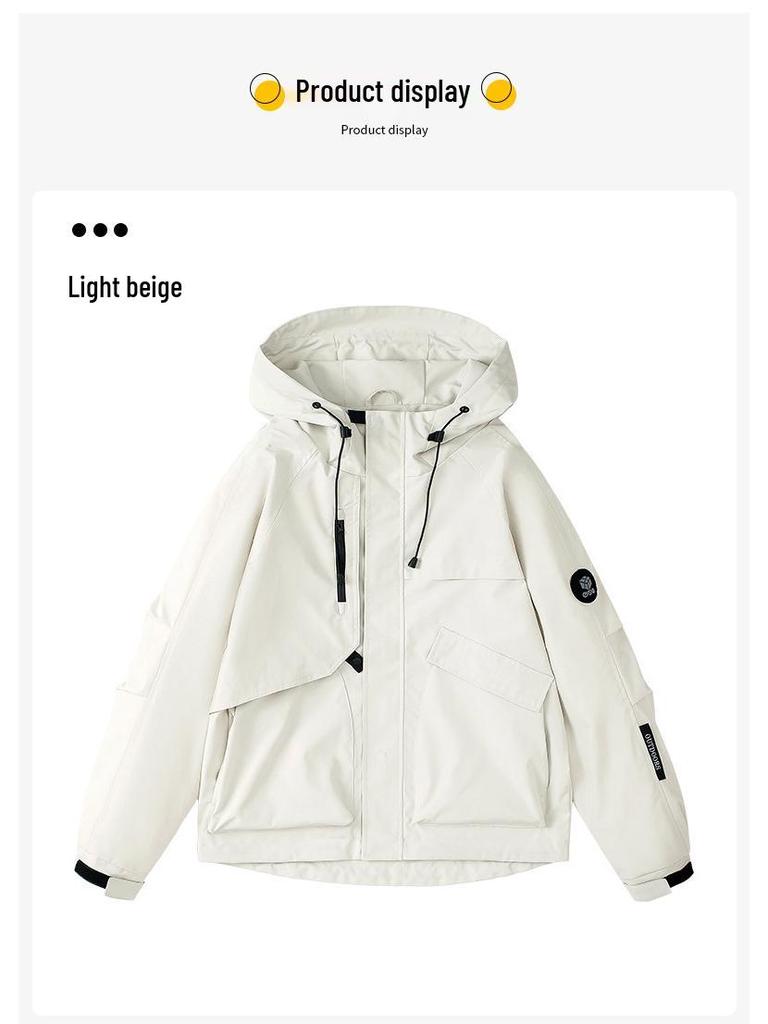 Men's Windproof Water-Repellent Mountain Jacket for Spring/Autumn - Ideal for Travel, Hiking, Cycling, Fishing, and Outdoor Sports