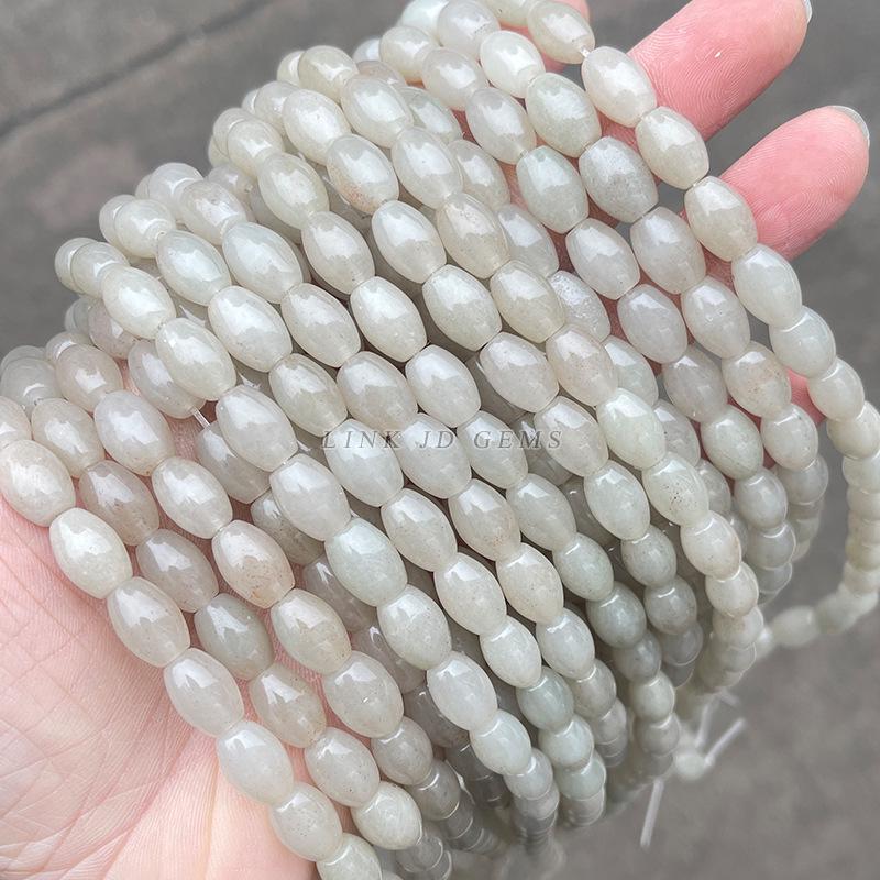 8x12mm Natural She Tai Cui Jade Barrel Beads for DIY Bracelet Jewelry Accessories
