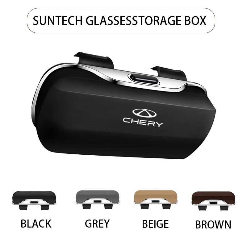 Für Chery Tiggo 4 2 8 7 Pro 5X J7 Omoda 5 Fulwin A8 Arrizo 8 5 Zubehör Auto Sonnenblende Sonnenbrille Auto Brillenetui Brillenclip