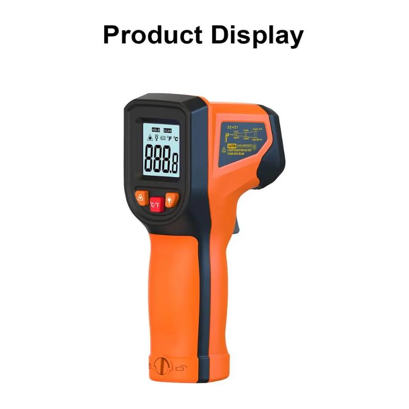 Infrared Thermometer With Laser Positioning Over Temp Alarm For Industrial Cooking Auto Temp Test