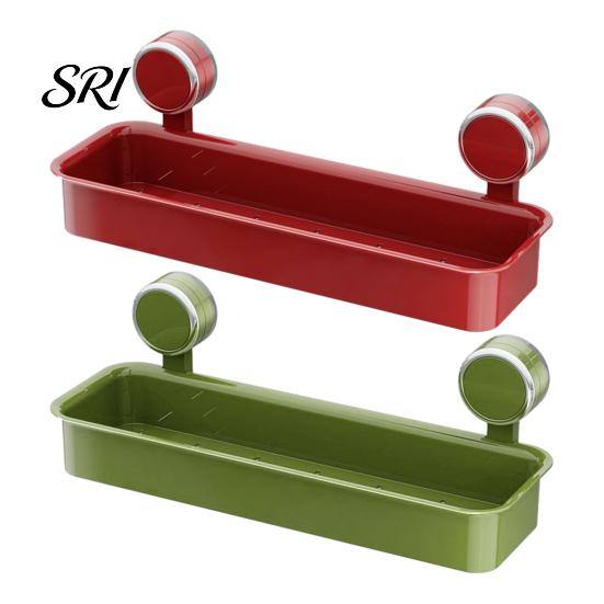 Bathroom Storage Organizer Rack with Suction Cup No-Drill Design Strong Toiletry Basket Load-Bearing Non-Slip Wall for Kitchen Damage-free