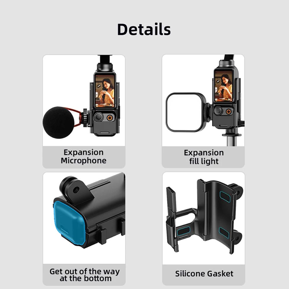 Estrutura de Expansão Para Câmera DJI OSMO Pocket 3 Capa Protetora Suporte Liberação Rápida Multifuncional Adaptador Sapata Fria Acessórios