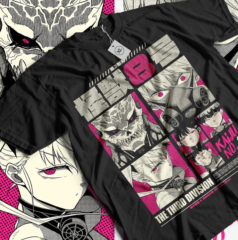 

Kaiju no 8 Tshirt Mina Shiro kaij Horror Anime Graphic Tee Gift Shirt All Size Unisex T-Shirt M