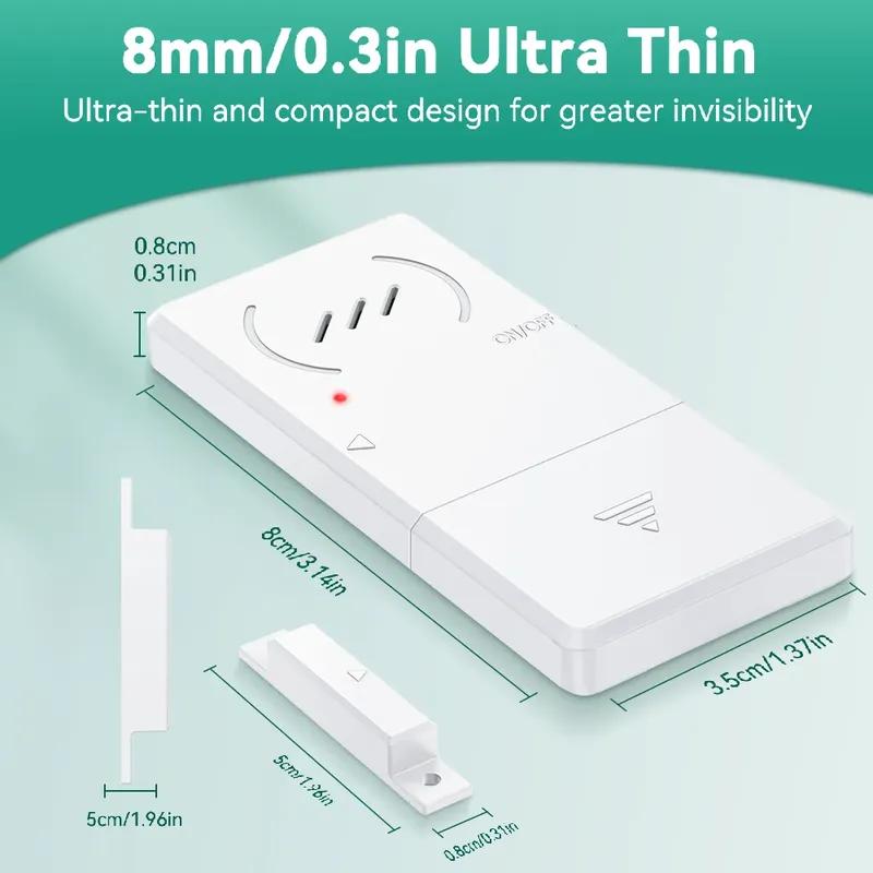 Magnetic Security Sensor Refrigerator Door Alarm Windows Open Alarms 60 Seconds Delay Loud 96 dB for Home, Store, Offic