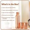 Pure Copper Drinkware Gift Set Embossed Design with 1 Bottle 900 ML, 2 Glasses 275 ML Gifting Item for Diwali, Weddings, Festive Occasions