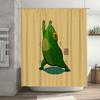 Cute Frog Shower Curtain Forest Animal Bathroom Decor Nature Themed Waterproof Fabric Shower Liner For Kids Room