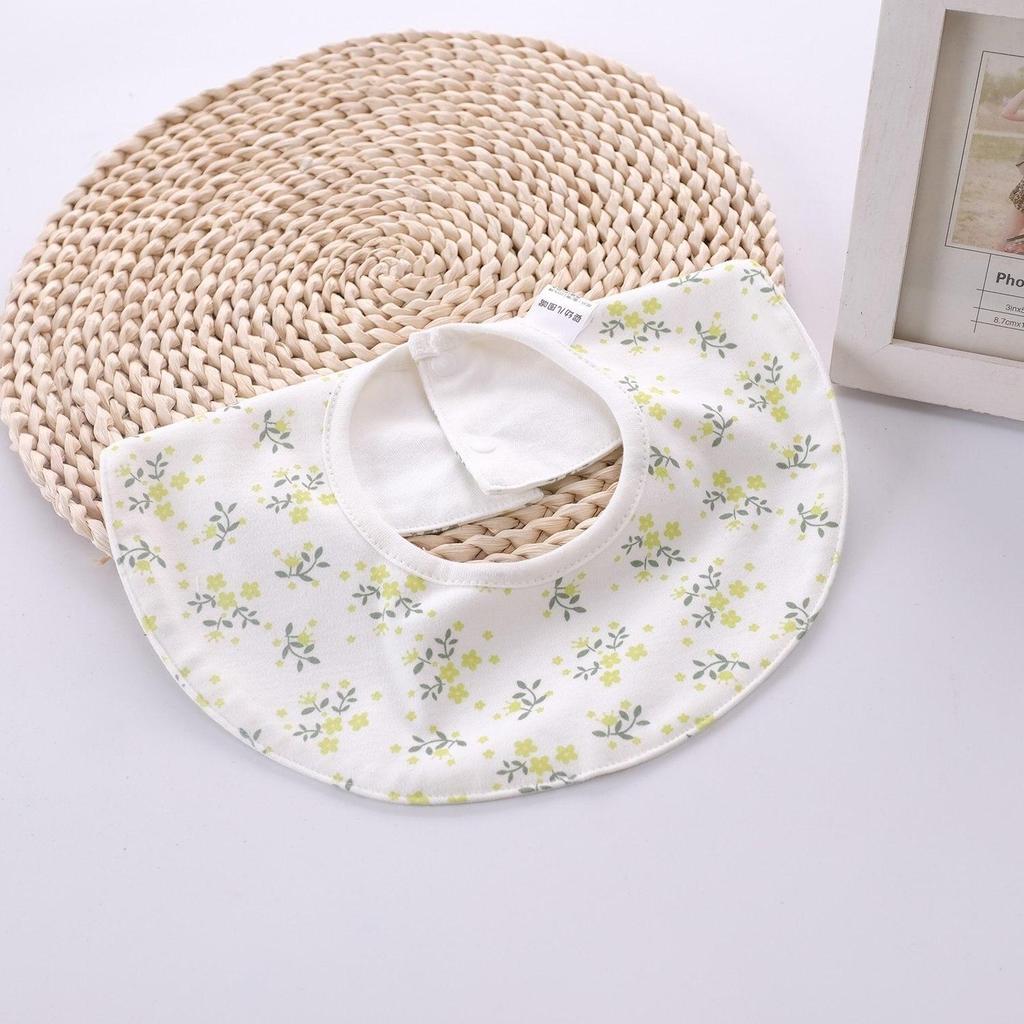Cotton Muslin Baby Drool Bibs Soft Breathable Bandana Newborn Neck Bib Soft Cartoon Print Toddler Feeding Bibs for  Boy Girl