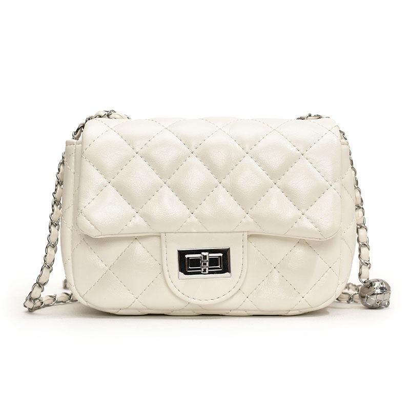 Fashion Rhombus Chain Bag Women's Spring and Summer New Simple Shoulder Bag High-end Casual Messenger Bag