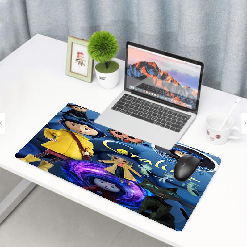 Coraline Print Mouse Pad, Anti‑Slip Desktop keyboard Mat, for PC Laptop Gaming Working Daily Use, Cool Festival Surprise Gift