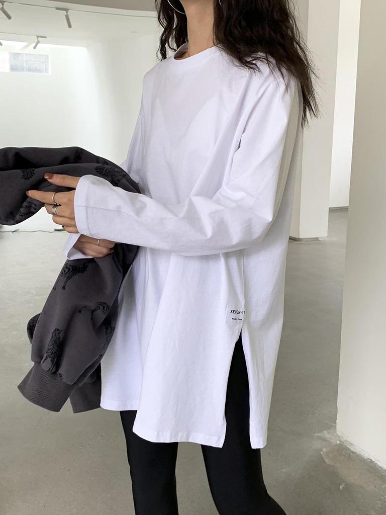 2023 Autumn Women's Korean Style Color Block Long Sleeve Top