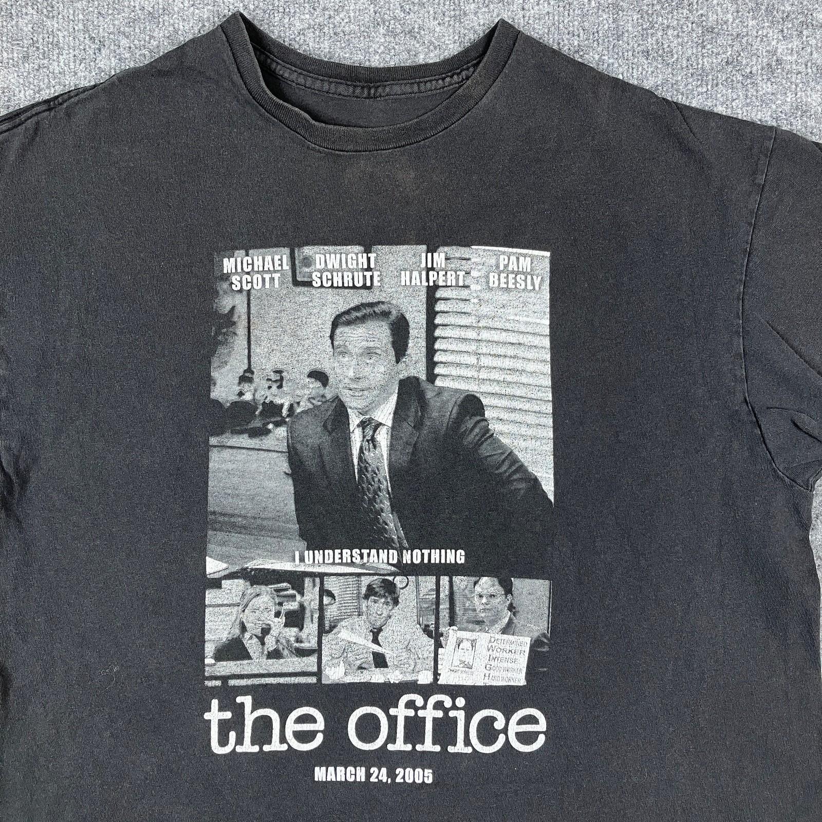 The Office T-Shirt Mens Large Black Michael Scott Graphic Tee NBC Comedy Show S