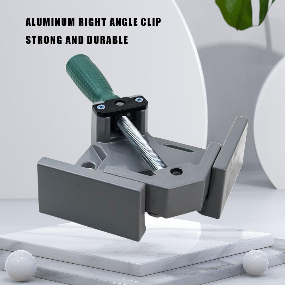 1/2Pcs 90 Degrees Angle Clamp Aluminum Alloy Clamp Single Handle Adjustable Swing Jaw for Carpentry Picture Frame Metal Welding
