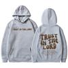 Autumn And Winter Women'S Shoulder Sleeves Trendy Brand Tm Letter Print Hooded Loose Fleece Sweater