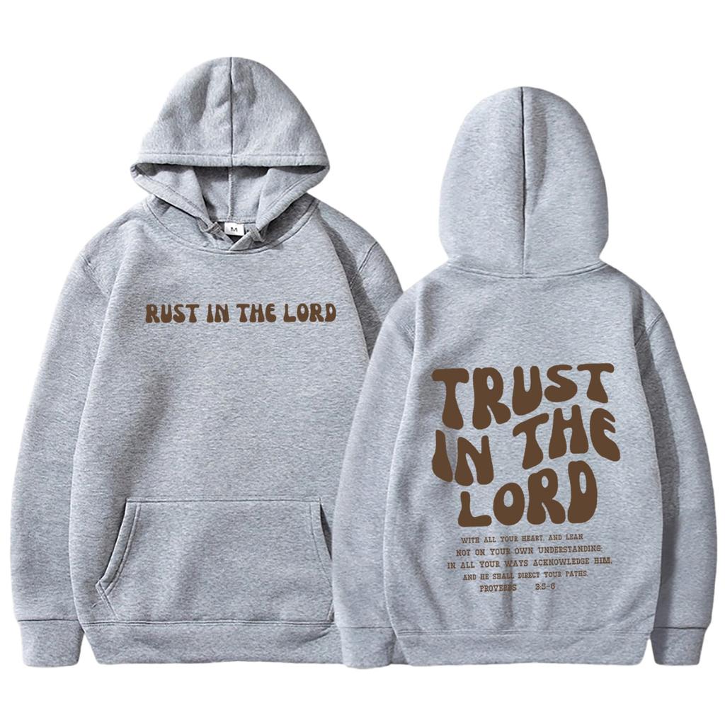 Autumn And Winter Women'S Shoulder Sleeves Trendy Brand Tm Letter Print Hooded Loose Fleece Sweater