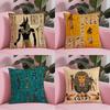 Ancient Egypt Anubis Pillow Case Soft Plush Fabric DoubleSided Printed Cushion Cover Warm Winter Sofa Pillow Case