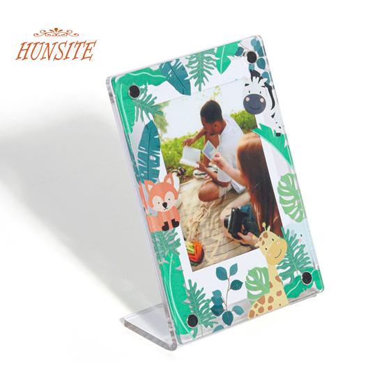 3-Inch Photo Frame, Cartoon Animal Pattern, Acrylic Display