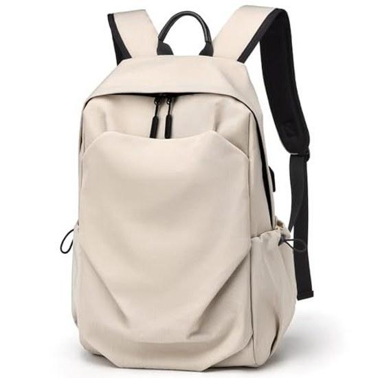 SHCER Rucksack Damen Herren Große Kapazität 20L A4 PC-Aufbewahrung Leichtgewicht 600g Wasserdicht Langlebig Mehrere Taschen Stilvoll Einfach Pendeln Schule Reisen