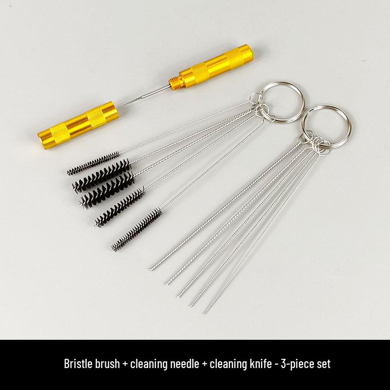 Airbrush Spray Gun Cleaning Kit: Includes Small Brush, Rinse Gun, Nozzle, and Four Ventilation Accessories for Auto Repair.