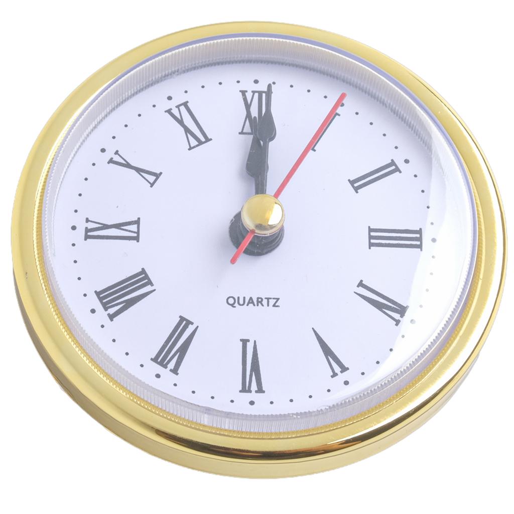 36MM Clock Quartz Movement Round Clocks Head Insert Classic Clock Craft DIY Gold Arabic Numbers Watch Replacement Part Supplies
